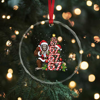 Trending Six Seven Meme Bigfoot Christmas Tree Crystal Glass Ornament Holiday Gift - Wonder Print Shop