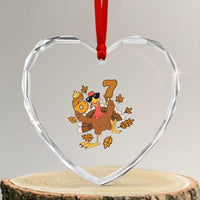 Trending Six Seven Meme Turkey Heart Crystal Glass Ornament Funny Thanksgiving Gift - Wonder Print Shop