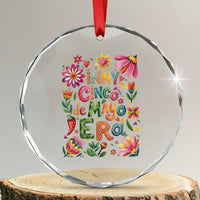 Trendy Floral Fiesta Celebration Crystal Glass Ornament In My Cinco De Mayo Era