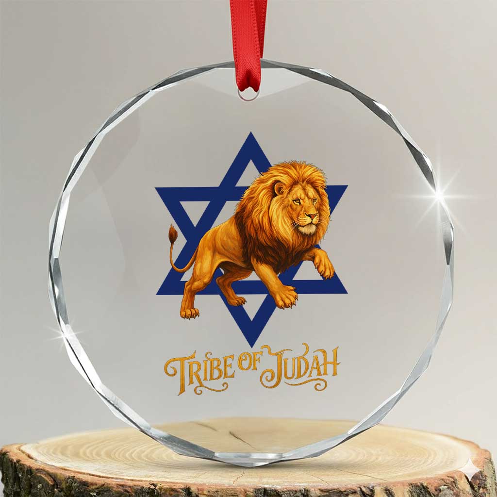 Tribe Of Judah Crystal Glass Ornament Bible History Hebrew Christ Israelite Lion - Wonder Print Shop