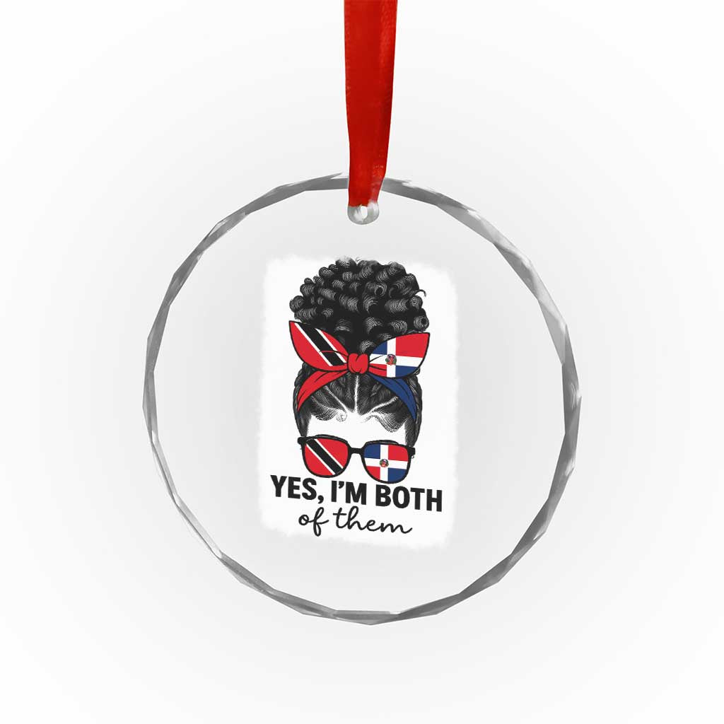 Trini Dominican Girl Crystal Glass Ornament Yes Im Both Trinidad And Tobago Dominican Pride