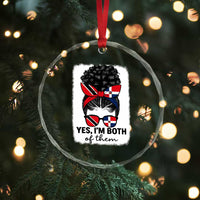 Trini Dominican Girl Crystal Glass Ornament Yes Im Both Trinidad And Tobago Dominican Pride
