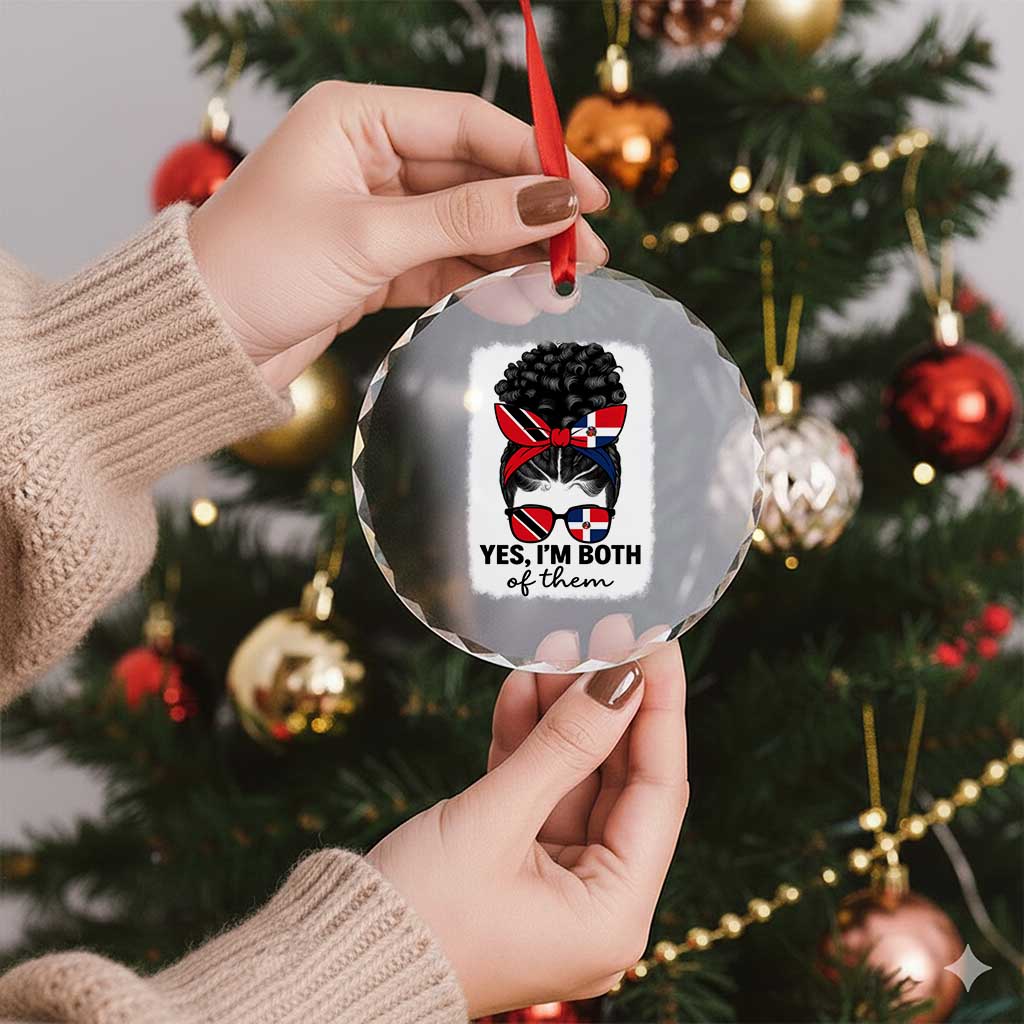 Trini Dominican Girl Crystal Glass Ornament Yes Im Both Trinidad And Tobago Dominican Pride