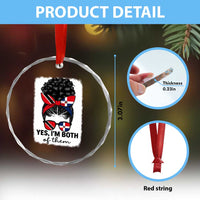 Trini Dominican Girl Crystal Glass Ornament Yes Im Both Trinidad And Tobago Dominican Pride