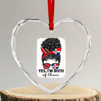 Trini Dominican Girl Heart Crystal Glass Ornament Yes Im Both Trinidad And Tobago Dominican Pride