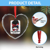 Trini Dominican Girl Heart Crystal Glass Ornament Yes Im Both Trinidad And Tobago Dominican Pride