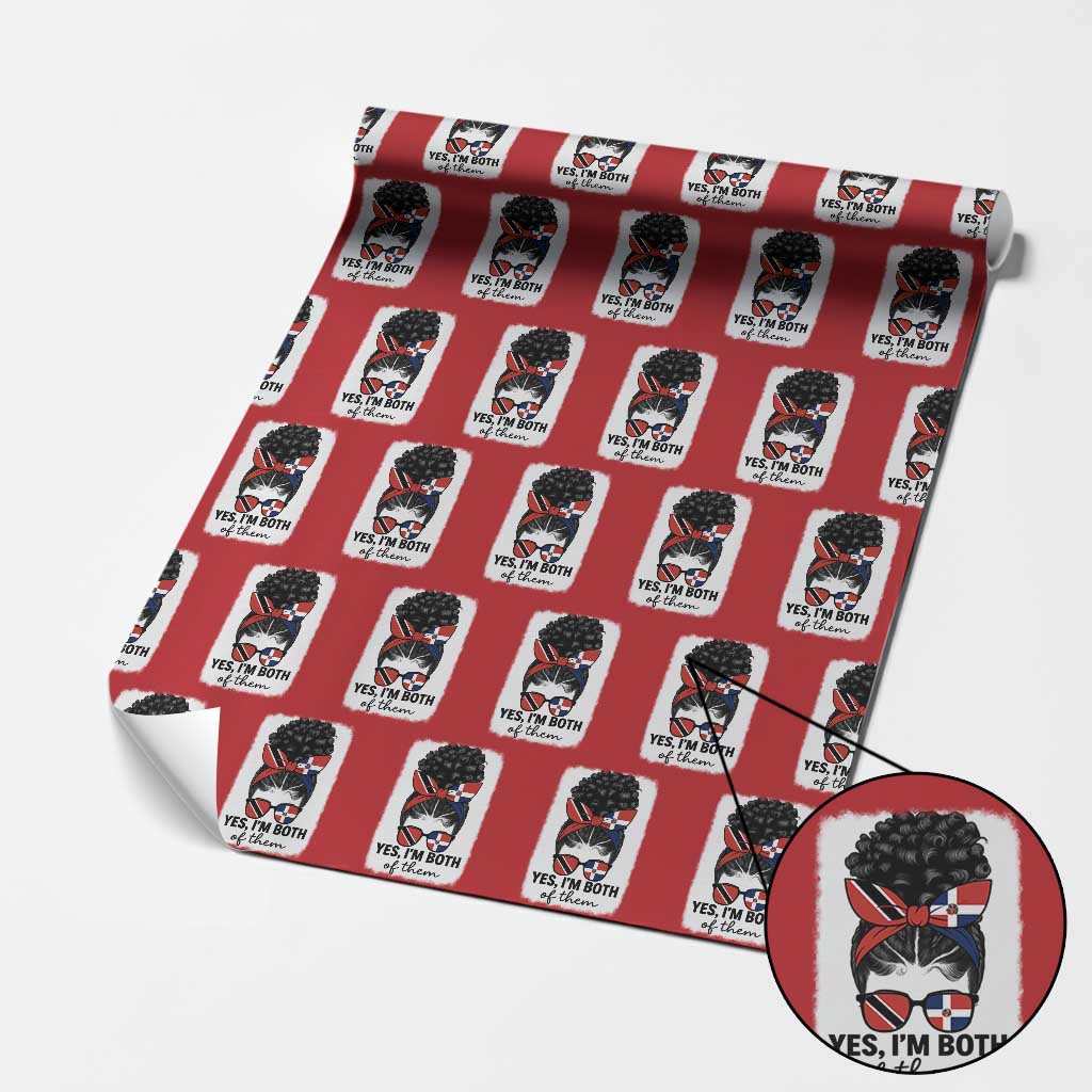 Trini Dominican Girl Wrapping Paper Roll Yes Im Both Trinidad And Tobago Dominican Pride