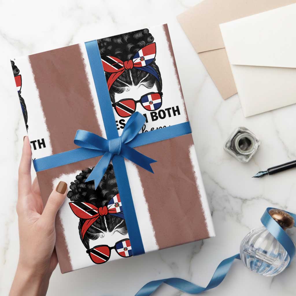 Trini Dominican Girl Wrapping Paper Roll Yes Im Both Trinidad And Tobago Dominican Pride
