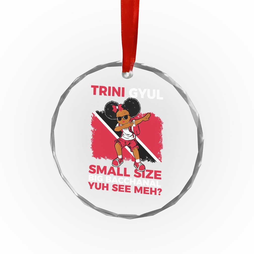 Trini Gyul Crystal Glass Ornament Funny Trinidadian Girl Afro Island Girls Caribbean TS10