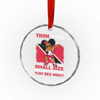 Trini Gyul Crystal Glass Ornament Funny Trinidadian Girl Afro Island Girls Caribbean TS10
