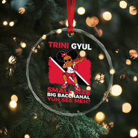 Trini Gyul Crystal Glass Ornament Funny Trinidadian Girl Afro Island Girls Caribbean TS10