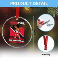 Trini Gyul Crystal Glass Ornament Funny Trinidadian Girl Afro Island Girls Caribbean TS10