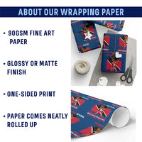 Trini Gyul Wrapping Paper Roll Funny Trinidadian Girl Afro Island Girls Caribbean - Wonder Print Shop
