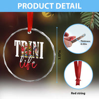 Trini Life Crystal Glass Ornament Trinidad and Tobago Flag Caribbean Souvenir TS10