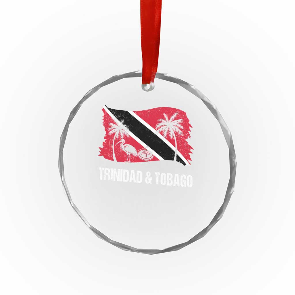Trini Pride Crystal Glass Ornament Caribbean Trinidad And Tobago Flag