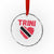 Trini Pride Crystal Glass Ornament Trinidad and Tobago Heart Flag Caribbean Roots TS10