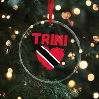 Trini Pride Crystal Glass Ornament Trinidad and Tobago Heart Flag Caribbean Roots TS10