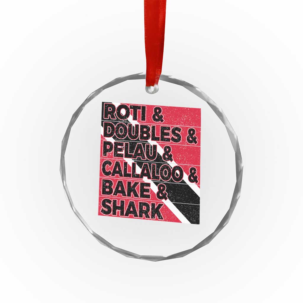 Trini Pride Crystal Glass Ornament Trinidad and Tobago National Food TS10