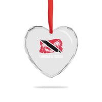 Trini Pride Heart Crystal Glass Ornament Caribbean Trinidad And Tobago Flag