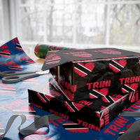 Trini Pride Wrapping Paper Roll Trinidad and Tobago Heart Flag Caribbean Roots - Wonder Print Shop