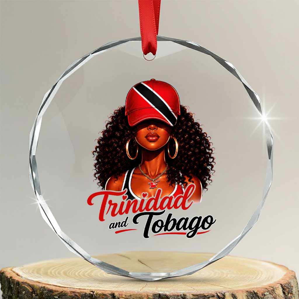 Trinidad and Tobago Afro Girl Crystal Glass Ornament Trini Black Queen Caribbean Pride Heritage Gift