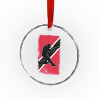 Trinidad and Tobago Cricket Crystal Glass Ornament Retro Vintage Sport Trini Trinidadian Flag Cricket Fan