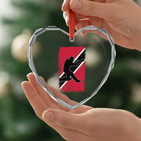 Trinidad and Tobago Cricket Heart Crystal Glass Ornament Retro Vintage Sport Trini Trinidadian Flag Cricket Fan