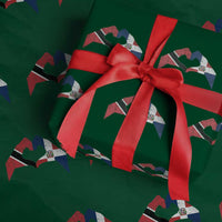 Trinidad and Tobago Dominican Wrapping Paper Roll Two Flags One Heart