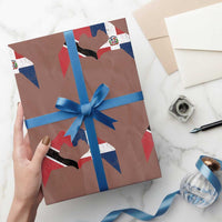 Trinidad and Tobago Dominican Wrapping Paper Roll Two Flags One Heart