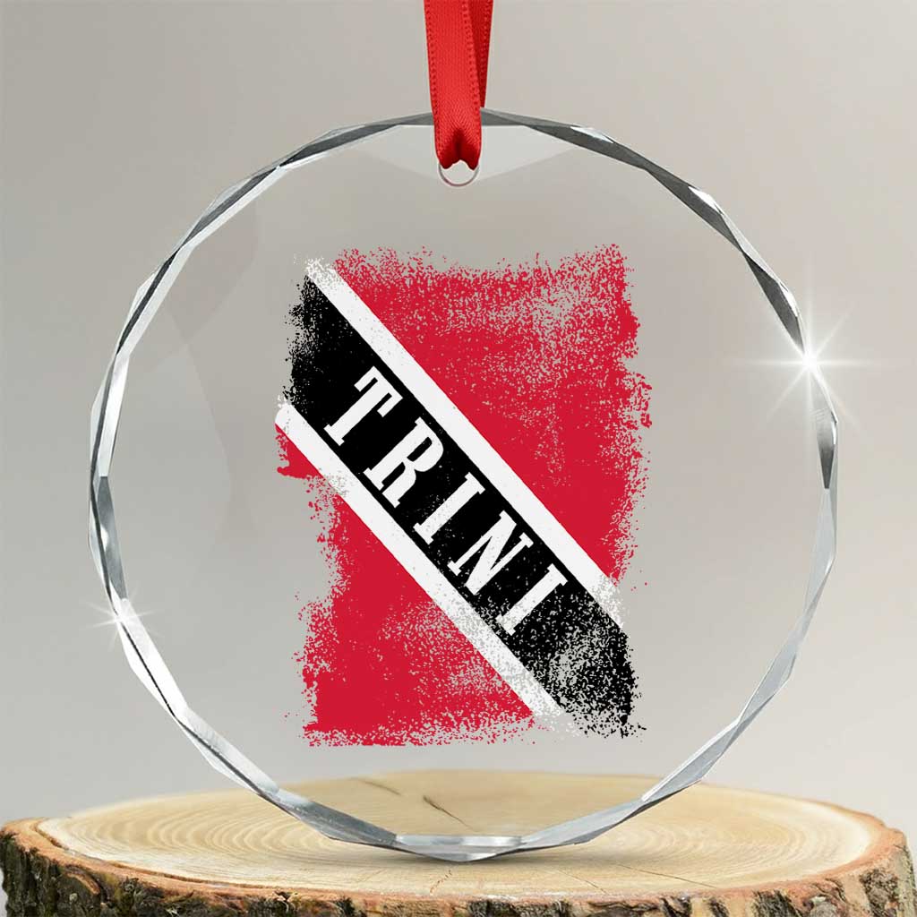 Trinidad and Tobago Flag Crystal Glass Ornament Caribbean Souvenir TS10