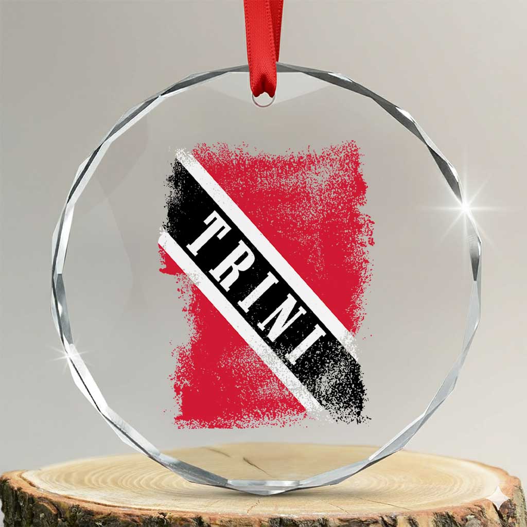 Trinidad and Tobago Flag Crystal Glass Ornament Caribbean Souvenir TS10