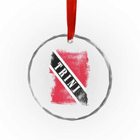 Trinidad and Tobago Flag Crystal Glass Ornament Caribbean Souvenir TS10