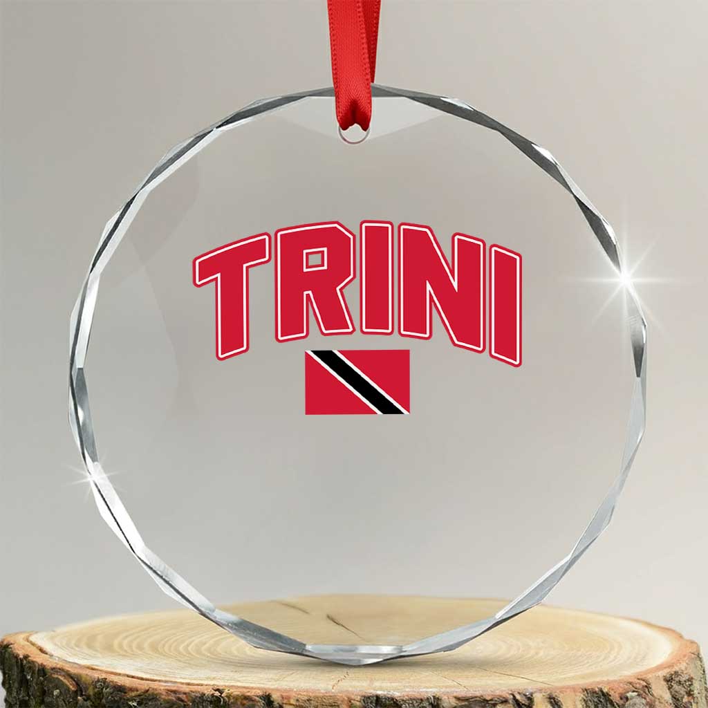 Trinidad and Tobago Flag Crystal Glass Ornament Trini Pride Vintage TS10