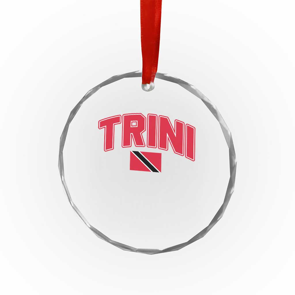 Trinidad and Tobago Flag Crystal Glass Ornament Trini Pride Vintage TS10