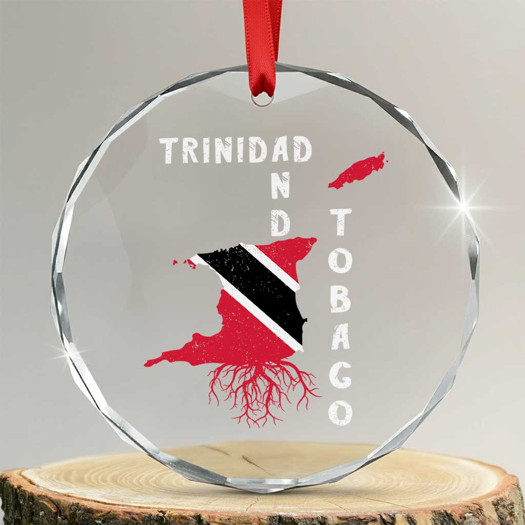 Trinidad and Tobago Flag Crystal Glass Ornament Trini Trinidadian Proud TS10