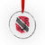 Trinidad and Tobago Flag Lion Crystal Glass Ornament Caribbean Souvenir TS10