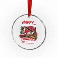 Trinidad And Tobago Independence Day Crystal Glass Ornament Trinidadian Heritage Steelpan Scarlet Ibis