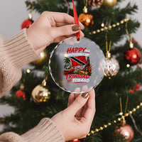 Trinidad And Tobago Independence Day Crystal Glass Ornament Trinidadian Heritage Steelpan Scarlet Ibis