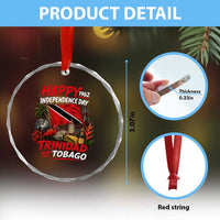 Trinidad And Tobago Independence Day Crystal Glass Ornament Trinidadian Heritage Steelpan Scarlet Ibis