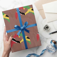Trinidad and Tobago Jamaican Wrapping Paper Roll Two Flags One Heart