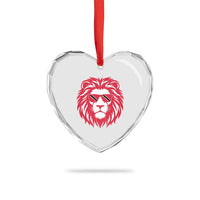 Trinidad and Tobago Lion Heart Crystal Glass Ornament Vintage Caribbean Pride