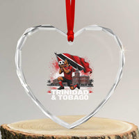 Trinidad and Tobago Soccer Heart Crystal Glass Ornament Patriotic Football Fan Caribbean Pride Gift