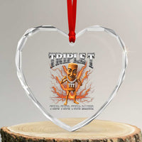 Triple T Tung Tung Tung Sahur Brainrot Meme Heart Crystal Glass Ornament