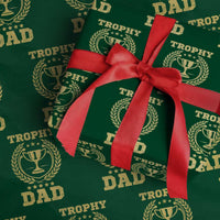 Trophy Dad Wrapping Paper Roll Number One Daddy Funny Dad Joke