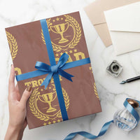 Trophy Dad Wrapping Paper Roll Number One Daddy Funny Dad Joke