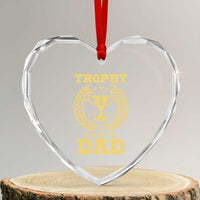 Trophy Dad Heart Crystal Glass Ornament Number One Daddy Funny Dad Joke