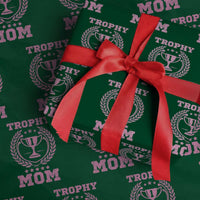 Trophy Mom Wrapping Paper Roll Number One Mama Funny Mother's Day