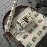 Tropical Beach Six Seven Wrapping Paper Roll Summer Island Vacation Graphic