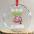 Tropical Beachy Xmas Crystal Glass Ornament Ho Ho Ho Who Needs Snow Santa Xmas In Hawaii Palm Tree - Wonder Print Shop