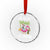 Tropical Beachy Xmas Crystal Glass Ornament Ho Ho Ho Who Needs Snow Santa Xmas In Hawaii Palm Tree - Wonder Print Shop